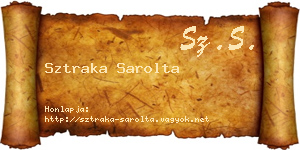 Sztraka Sarolta névjegykártya