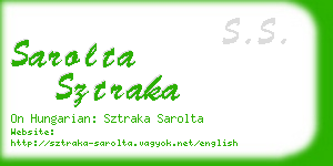 sarolta sztraka business card